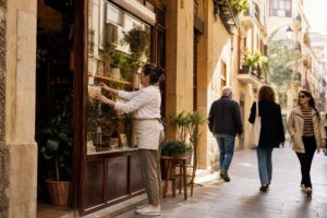 Comercio de barrio conectando su escaparate con clientes cercanos